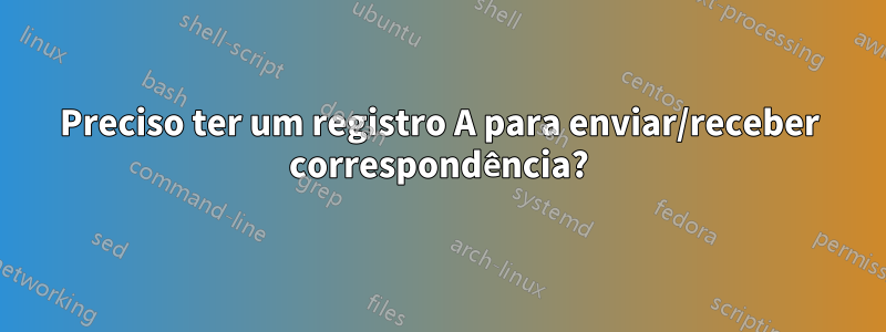 Preciso ter um registro A para enviar/receber correspondência?