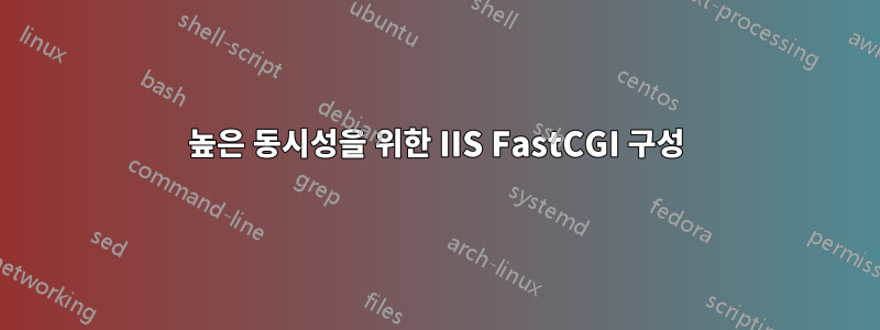 높은 동시성을 위한 IIS FastCGI 구성