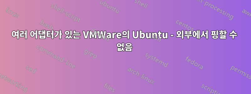 여러 어댑터가 있는 VMWare의 Ubuntu - 외부에서 핑할 수 없음