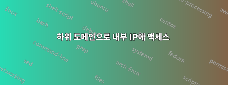 하위 도메인으로 내부 IP에 액세스