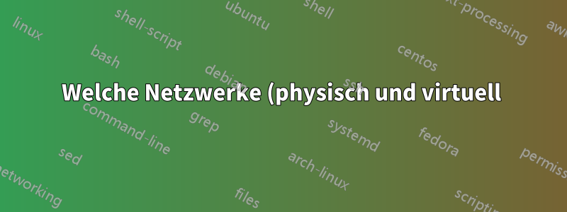 Welche Netzwerke (physisch und virtuell) werden für einen VMM-Cluster mit 3 Knoten benötigt?