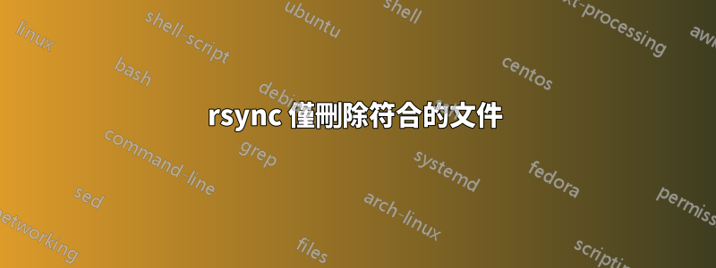 rsync 僅刪除符合的文件