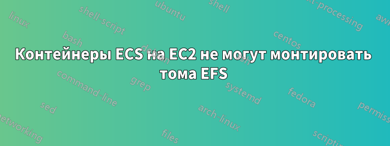 Контейнеры ECS на EC2 не могут монтировать тома EFS