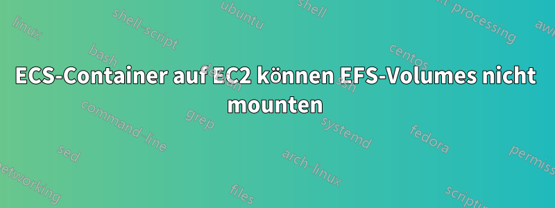 ECS-Container auf EC2 können EFS-Volumes nicht mounten