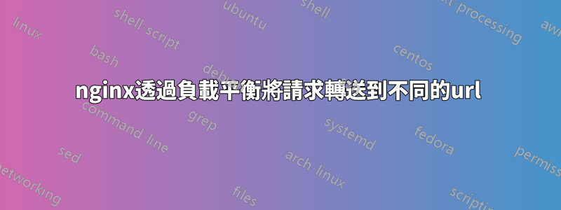 nginx透過負載平衡將請求轉送到不同的url