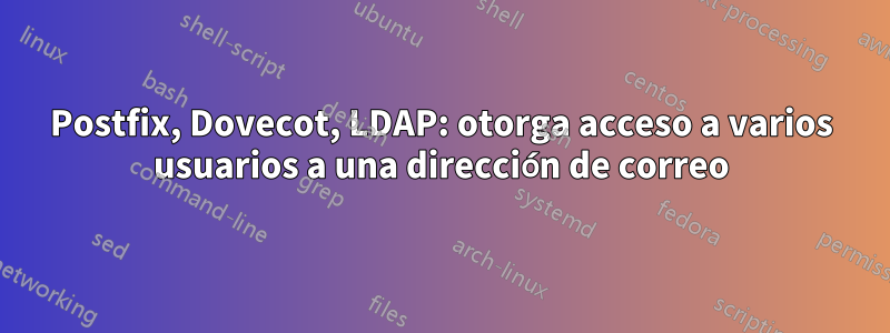 Postfix, Dovecot, LDAP: otorga acceso a varios usuarios a una dirección de correo