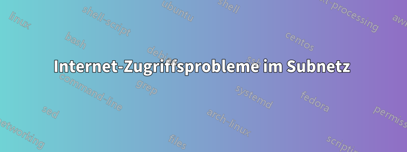 Internet-Zugriffsprobleme im Subnetz