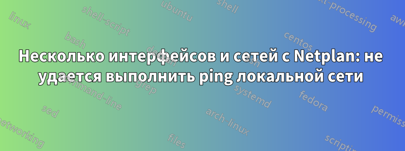 Несколько интерфейсов и сетей с Netplan: не удается выполнить ping локальной сети