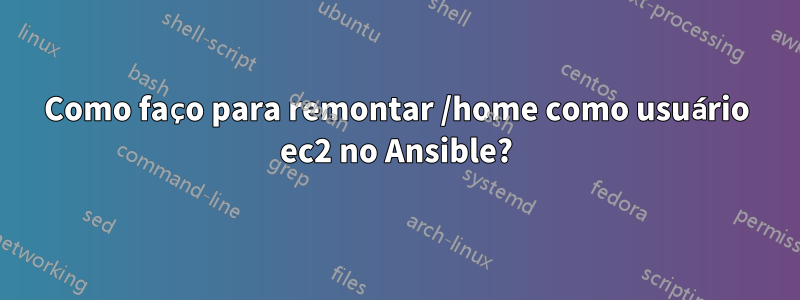 Como faço para remontar /home como usuário ec2 no Ansible?