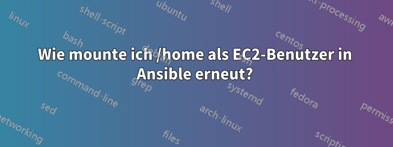 Wie mounte ich /home als EC2-Benutzer in Ansible erneut?