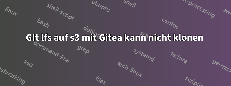 GIt lfs auf s3 mit Gitea kann nicht klonen