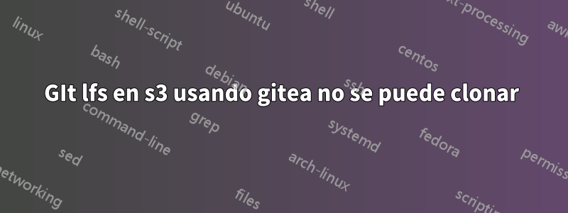 GIt lfs en s3 usando gitea no se puede clonar