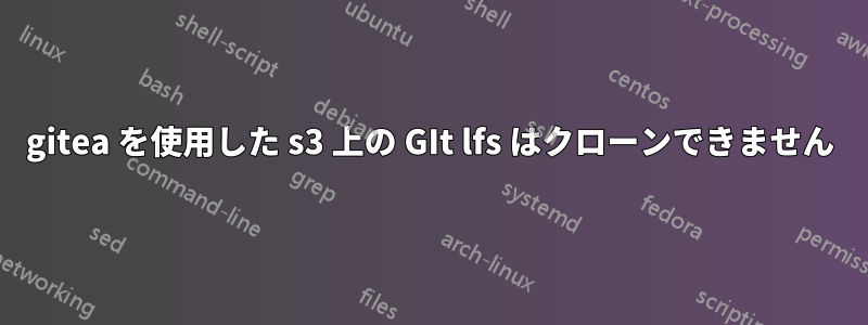 gitea を使用した s3 上の GIt lfs はクローンできません