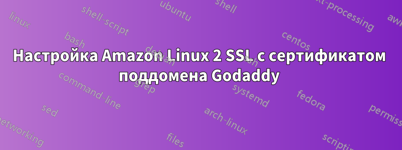 Настройка Amazon Linux 2 SSL с сертификатом поддомена Godaddy