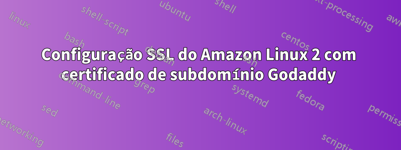 Configuração SSL do Amazon Linux 2 com certificado de subdomínio Godaddy