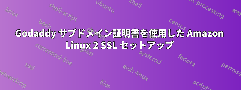 Godaddy サブドメイン証明書を使用した Amazon Linux 2 SSL セットアップ