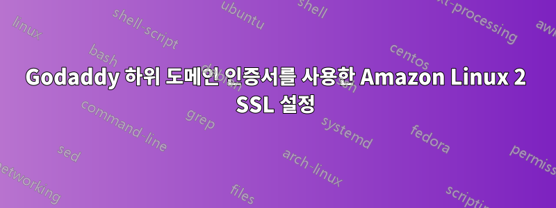 Godaddy 하위 도메인 인증서를 사용한 Amazon Linux 2 SSL 설정