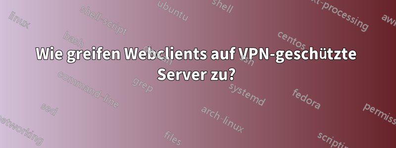 Wie greifen Webclients auf VPN-geschützte Server zu?