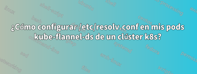 ¿Cómo configurar /etc/resolv.conf en mis pods kube-flannel-ds de un clúster k8s?