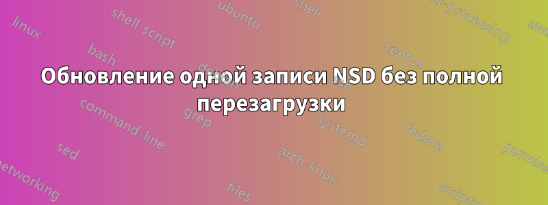 Обновление одной записи NSD без полной перезагрузки