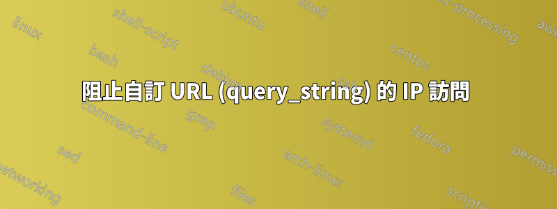 阻止自訂 URL (query_string) 的 IP 訪問