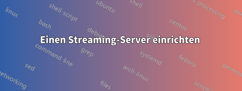 Einen Streaming-Server einrichten