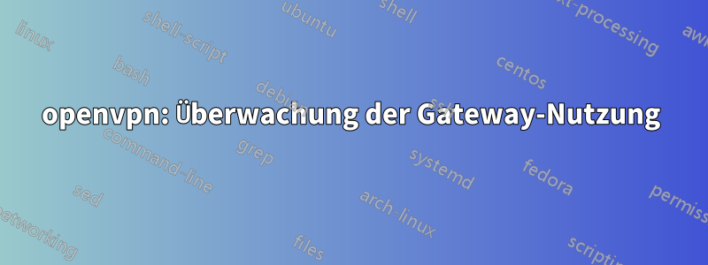 openvpn: Überwachung der Gateway-Nutzung