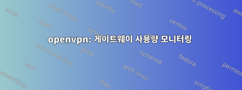 openvpn: 게이트웨이 사용량 모니터링