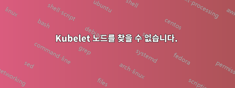 Kubelet 노드를 찾을 수 없습니다.