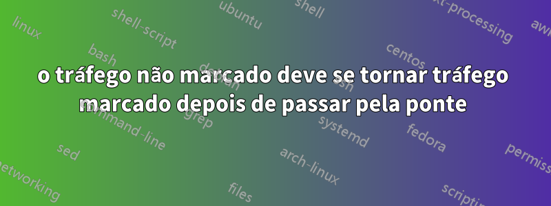 o tráfego não marcado deve se tornar tráfego marcado depois de passar pela ponte