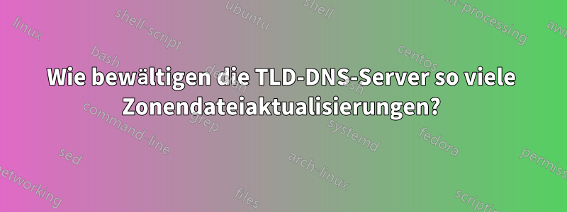 Wie bewältigen die TLD-DNS-Server so viele Zonendateiaktualisierungen?