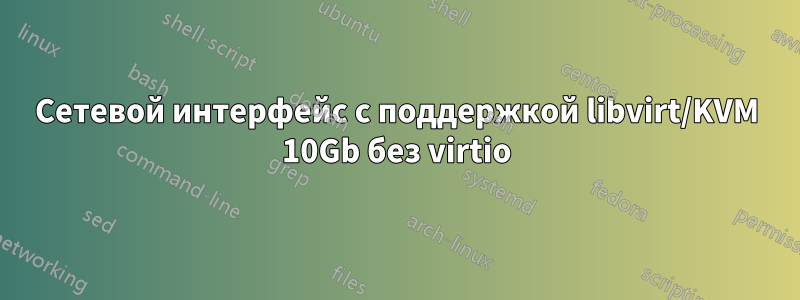 Сетевой интерфейс с поддержкой libvirt/KVM 10Gb без virtio