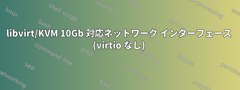 libvirt/KVM 10Gb 対応ネットワーク インターフェース (virtio なし)