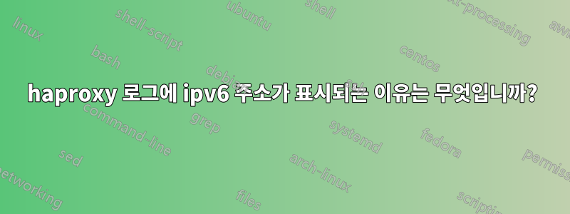 haproxy 로그에 ipv6 주소가 표시되는 이유는 무엇입니까?