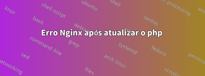 Erro Nginx após atualizar o php