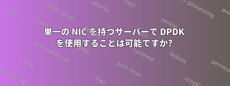 単一の NIC を持つサーバーで DPDK を使用することは可能ですか?