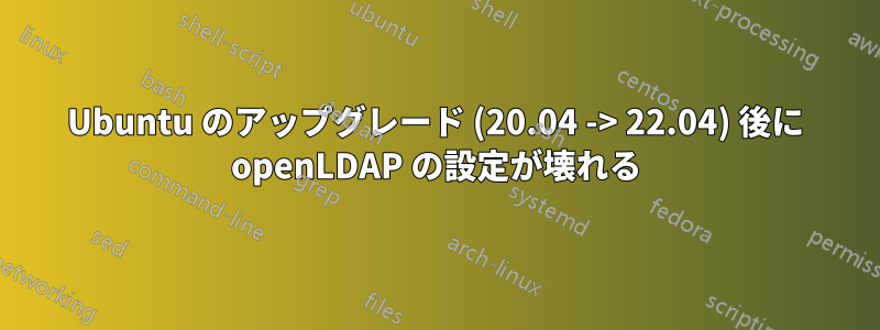 Ubuntu のアップグレード (20.04 -> 22.04) 後に openLDAP の設定が壊れる