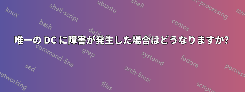 唯一の DC に障害が発生した場合はどうなりますか?