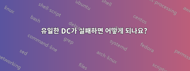 유일한 DC가 실패하면 어떻게 되나요?