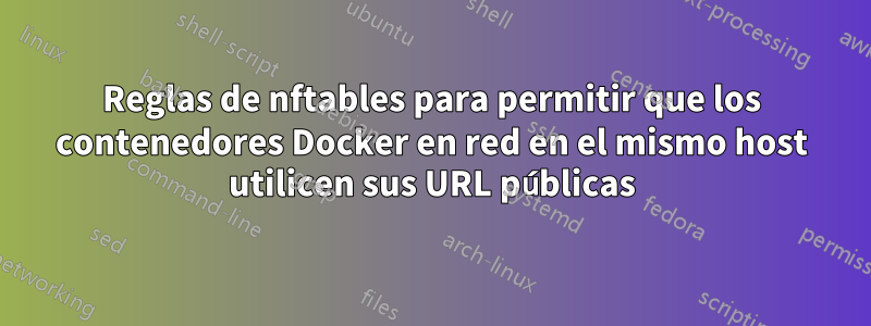 Reglas de nftables para permitir que los contenedores Docker en red en el mismo host utilicen sus URL públicas