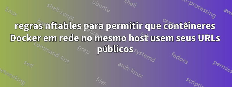 regras nftables para permitir que contêineres Docker em rede no mesmo host usem seus URLs públicos