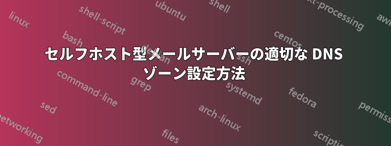 セルフホスト型メールサーバーの適切な DNS ゾーン設定方法