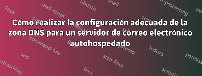 Cómo realizar la configuración adecuada de la zona DNS para un servidor de correo electrónico autohospedado