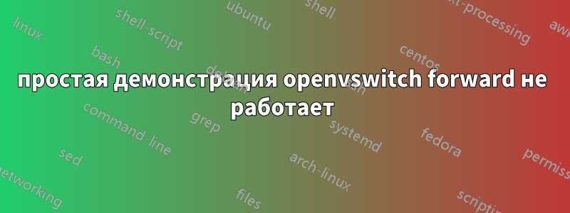 простая демонстрация openvswitch forward не работает