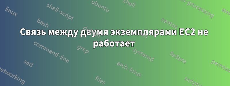 Связь между двумя экземплярами EC2 не работает