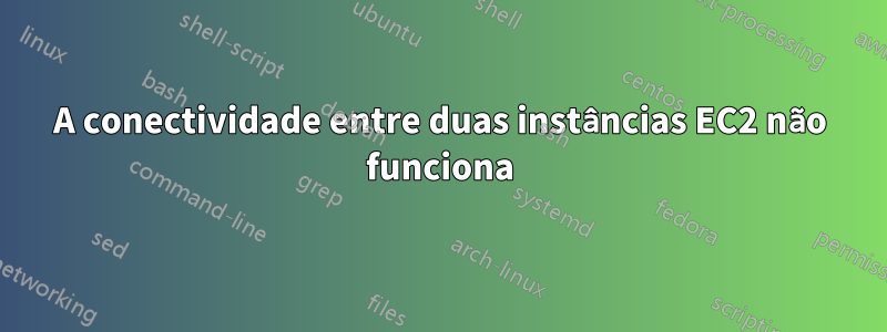 A conectividade entre duas instâncias EC2 não funciona