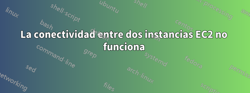 La conectividad entre dos instancias EC2 no funciona