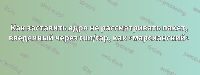 Как заставить ядро ​​не рассматривать пакет, введенный через tun/tap, как «марсианский»