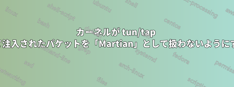 カーネルが tun/tap を通じて注入されたパケットを「Martian」として扱わないようにする方法