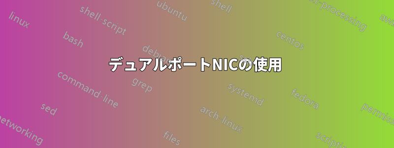 デュアルポートNICの使用